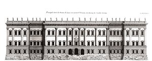 The Louvre in Paris, Project of Gian Lorenzo Bernini: Elevation of the Main Facade Facing Saint-Germain l