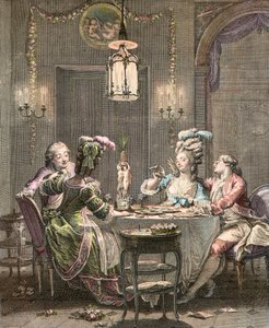 The Gourmet Supper, engraved by Isidore Stanislas Helman (1781) after Moreau, Jean Michel the Younger