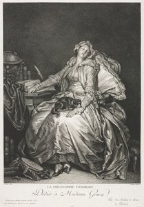 Madame Greuze Asleep by Jean Michel the Younger Moreau
