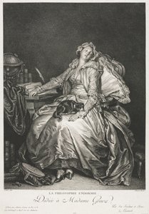 Madame Greuze Asleep by Jean Michel the Younger Moreau
