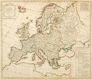 A Map of Europe, Divided into Its Empires and Kingdoms, by J. Palairet with Several Improvements and Additions from D