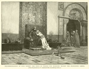 Excommunication of King Robert the Pious of France for Marrying Within the Proscribed Limits by Jean Paul Laurens