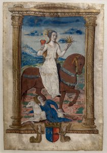 Charity and Envy. The Roundels of Virtues, after 1515 by Jean Pichore