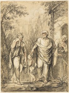 Abraham Casting out Hagar and Ishmael by Jean Pierre Antoine Tassaert