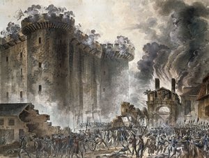 The Storming of the Bastille on 14 July 1789 by Jean Pierre Laurent Houel