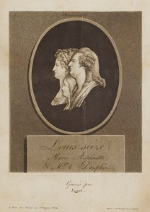 Louis XVI, Marie Antoinette, and the Dauphin by Jean Pierre Marie Jazet