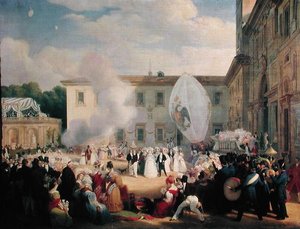 Francois Rene Vicomte de Chateaubriand, Receiving the Grand Duchess Elena of Russia in the Gardens of the Villa Medici, 29th April 1829