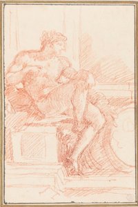 Ignudo from Sistine Chapel ceiling by Jean Robert Ango