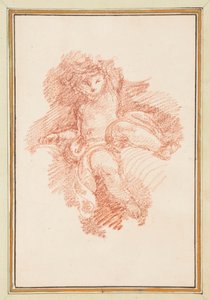 Seated Putto by Jean Robert Ango
