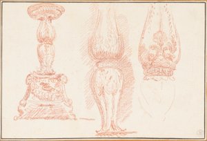 Study of Balusters and Candelabra by Jean Robert Ango