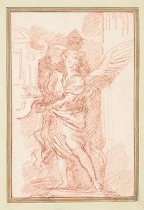 Winged Figure Between Window and Column by Jean Robert Ango