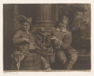 Two Men on a Bench with Various Objects (The Consulters) by Jean Simon