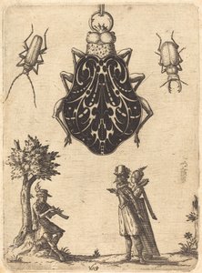 Design for a Beetle-Shaped Pendant by Jean Toutin