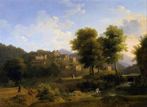 View of a Town in the Sabine Hills by Jean Victor Bertin