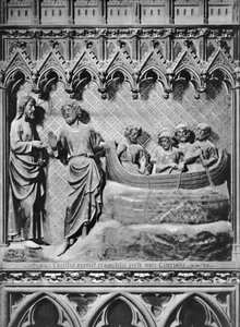 Cathedral, Interior, Choir Screen, Jesus Christ Appearing on Lake Tiberias, the Miraculous Draught of Fishes by Jean and Jean Le Boutellier Ravy