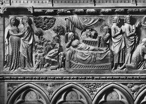 Cathedral, Interior, Choir Screen, Visitation, Annunciation to the Shepherds, Nativity by Jean and Jean Le Boutellier Ravy