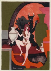 The Love Books of Ovid: Love, with Flushed Cheeks, Holds in Her Frail Arms the Amphora of Bacchus