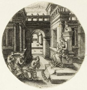 The Virgin Seated on an Altar