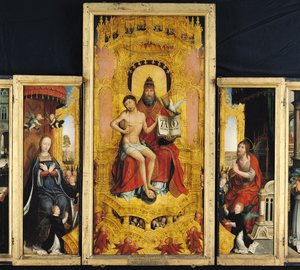 Polyptych of the Glorification of the Holy Trinity, Central Panel Depicting the Trinity, the Virgin and St. John the Baptist