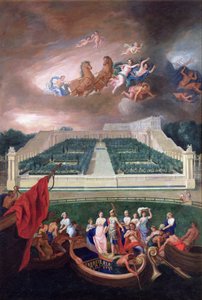View of the Orangerie and the Chateau de Versailles with the Abduction of Helen, 1688