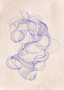 Organic Blue Curves by Jenja Braun