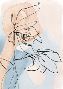 Soft Botanical Line Art by Jenja Braun