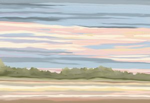 Serene Pastel Horizon by Jenna Alheit