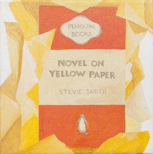 Penguin book cover. Novel on yellow paper by Jennifer Abbott