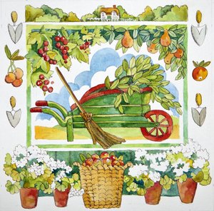 Wheelbarrow - garden surround, 2012 by Jennifer Abbott