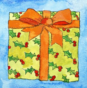 Wrapped gift by Jennifer Abbott