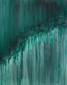Glittering Teal Cascade