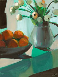 Oranges and White Ranunculus