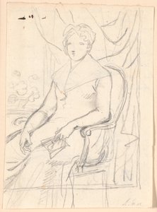 Composition Sketch for the Portrait of Countess Anna Joachima Danneskiold-Laurvig, Born Ahlefeldt, at Age 74