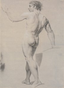 Model Standing, Seen from the Back, Left Arm Raised by Jens Juel