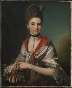 Portrait of Anna Elisabeth Battier, née Storp by Jens Juel
