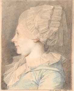 Portrait of Anne Cathrine Maaløe, née Basse. Profile to the Left by Jens Juel
