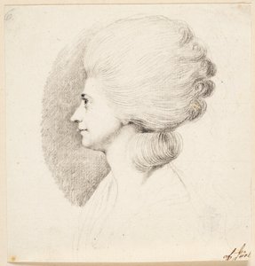 The Actress Mme. Frydendahl, Born Møller. Profile to the Left