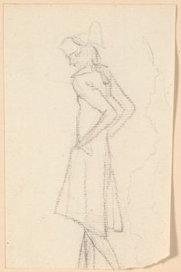 Walking Gentleman, Seen Half from the Back, Walking to the Left by Jens Juel
