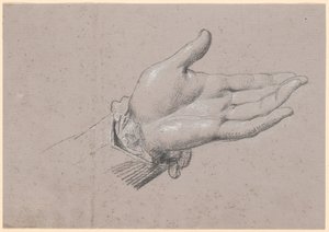 Study of a Left Hand, Used in the Full-Length Portrait of Frederick VI as Crown Prince from 1786 at Amalienborg by Jens Juel