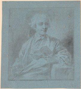Study for a Portrait of a Seated Young Man Holding a Piece of Paper, Half-Figure Facing Forward by Jens Juel