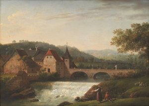 The Bridge and the Waterfall at Dornach, Switzerland
