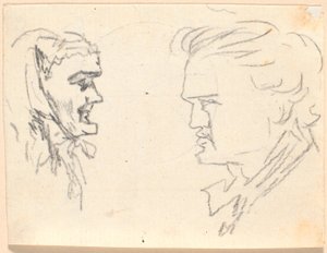 Two Profiles Facing Each Other