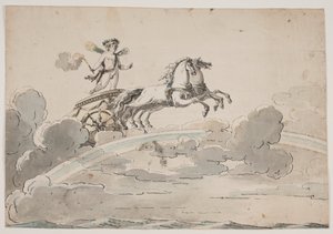 Eros Riding in a Chariot on the Rainbow by Jens Petersen Lund