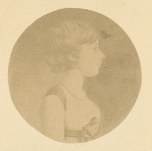 Mezzotint Portrait of a Girl in Profile, from The St. Memin Collection of Portraits