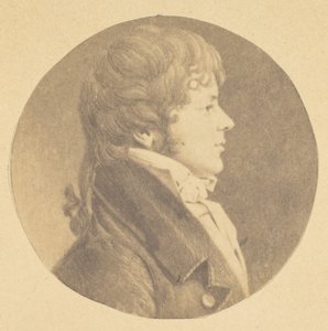 Mezzotint portrait of a Young Man in Profile, from The St. Memin Collection of Portraits, 1862