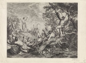 John the Baptist Preaching in the Wilderness by Jeremias Falck
