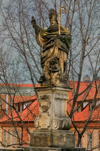 Statue of Saint Augustine of Hippo on the Charles Bridge by Jeronym (1632 1709) Kohl