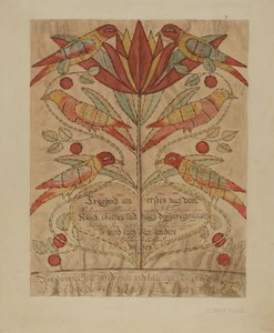 Fractur Drawing Birth Certificate by Jessica Price