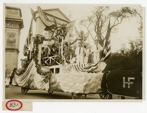 Historical Parade Float No 47 Welcome to Lafayette by Jessie Tarbox Beals