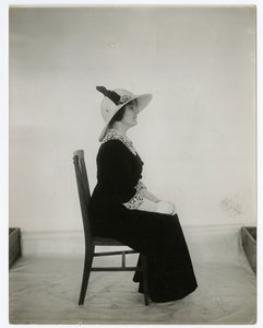 Right way to sit in a chair, c.1905-18 by Jessie Tarbox Beals